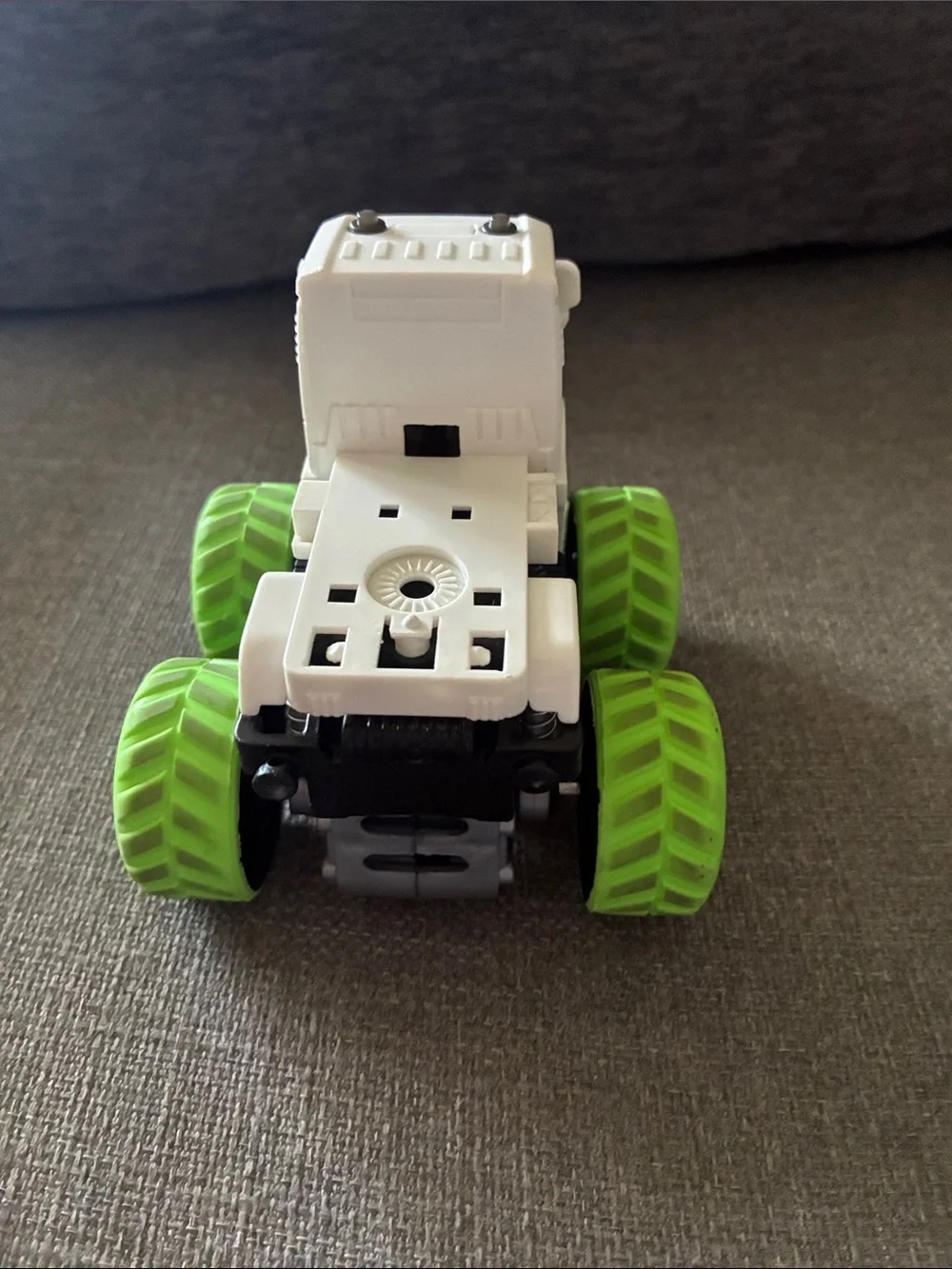 White and Green Monster Truck Toy for Kids